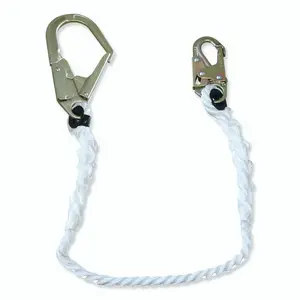 Peakworks V8151206-XCP15 Restraint Lanyard, 6 ft, Steel Snap Hook, 310 lb, Steel Form Hook, 1 - pack of 15