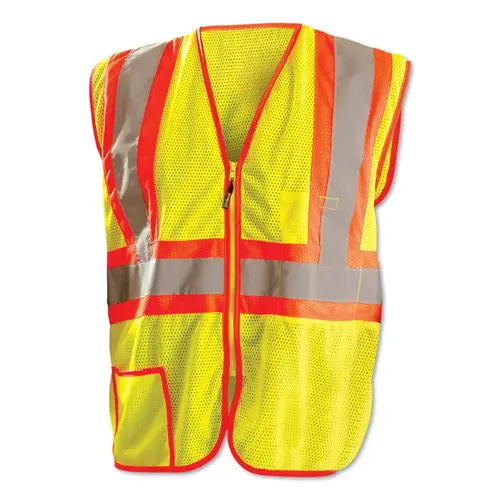Class 2 Surveyor Style Solid Vests with 3M Scotchlite Reflective Tape, 2X-Large, Yellow Class 2 Surveyor Style Solid Vests with 3M Scotchlite Reflective Tape, 2X-Large, Yellow