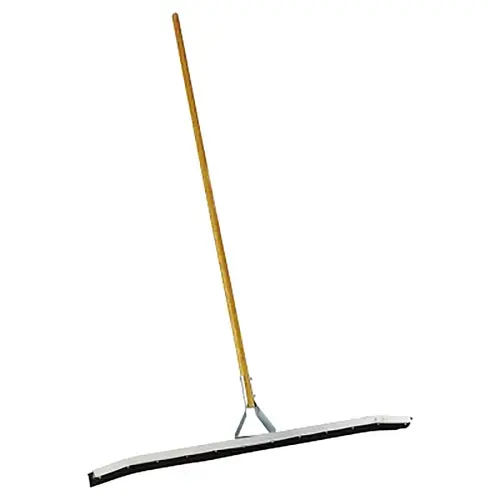 Non-Sparking Floor and Driveway Squeegee, Curved, 30 in, Neoprene, Includes Steel Bracketed Handle - pack of 6