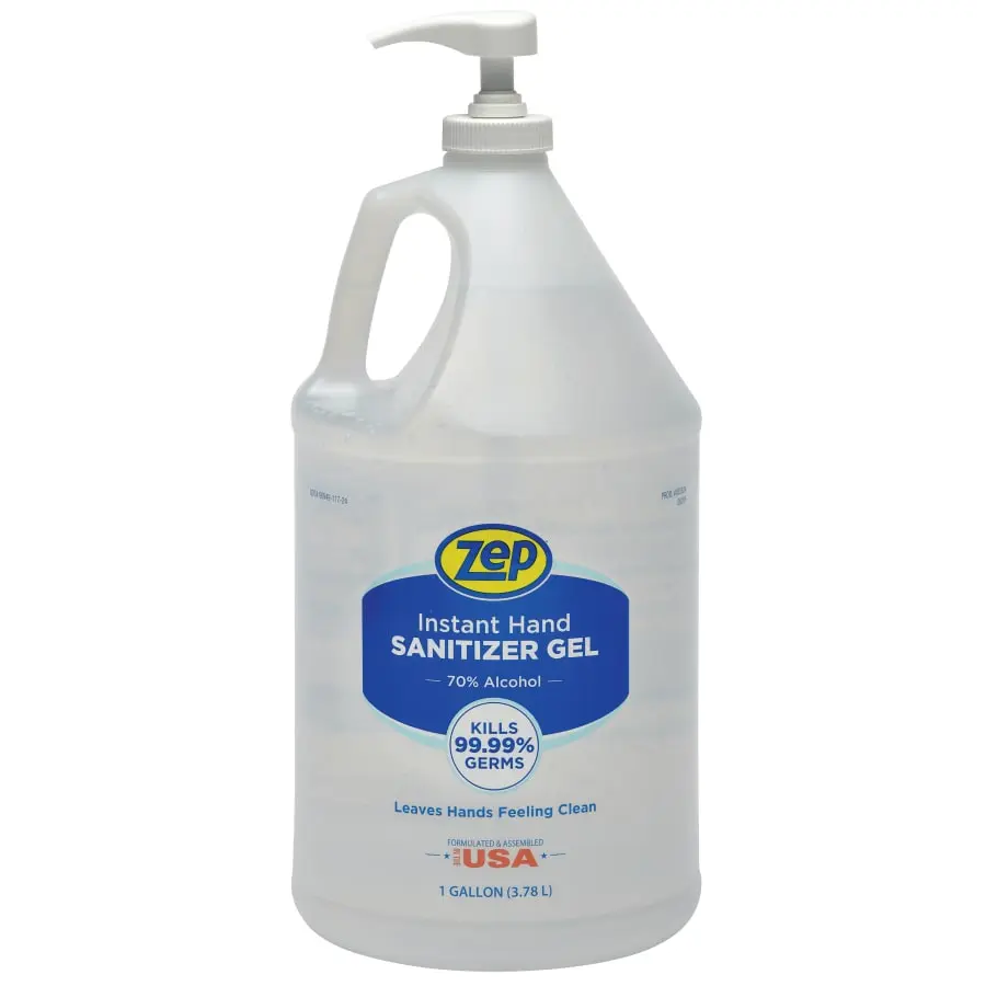 Zep Inc. Instant Hand Sanitizer 70% Alcohol Gel 1 gal Light/Clean Scent w/ Pump Clear - pack of 4 355825 Zep Inc. Instant Hand Sanitizer 70% Alcohol Gel 1 gal Light/Clean Scent w/ Pump Clear - pack of 4 355825