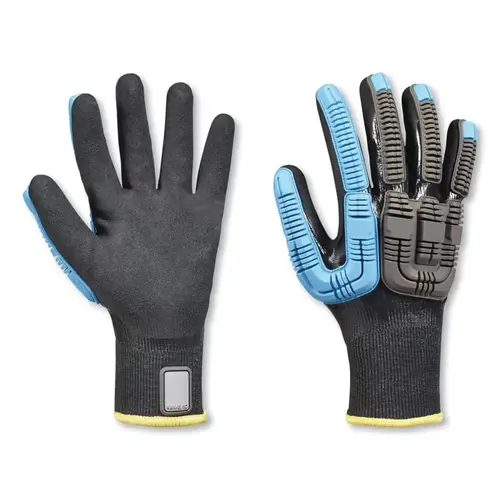 Rig Dog Knit Cold, Impact, Cut Resistant Gloves, 10/X-Large, Black/Blue Pair Rig Dog Knit Cold, Impact, Cut Resistant Gloves, 10/X-Large, Black/Blue Pair
