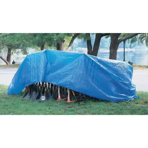 Multiple Use Tarp, 30 ft W x 60 ft L, Polyethylene, Blue
