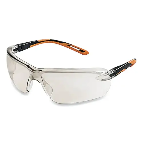 XM300 Series Protective Eyewear Safety Glasses, I/O Lens, Polycarbonate, Blk/Orange Frame - pack of 12