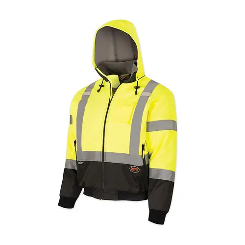 5208AU Series Waterproof Insulated Bomber Jacket, Polyurethane, Medium, Hi-Vis Yellow 5208AU Series Waterproof Insulated Bomber Jacket, Polyurethane, Medium, Hi-Vis Yellow