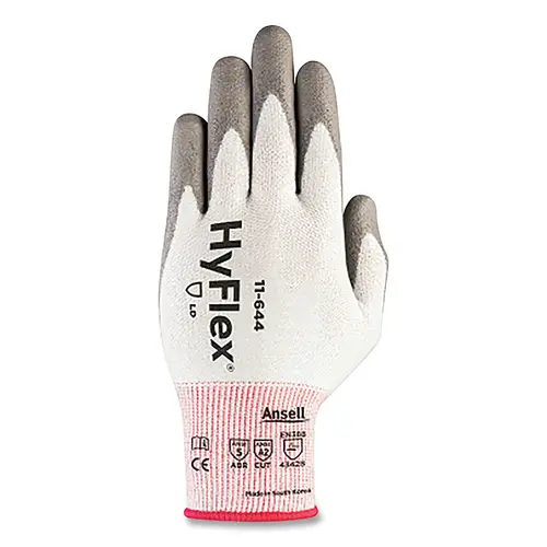 11-644 Polyurethane Palm Coated Gloves, Size 7, Gray/White and Gray - 2 per pack x12 packs