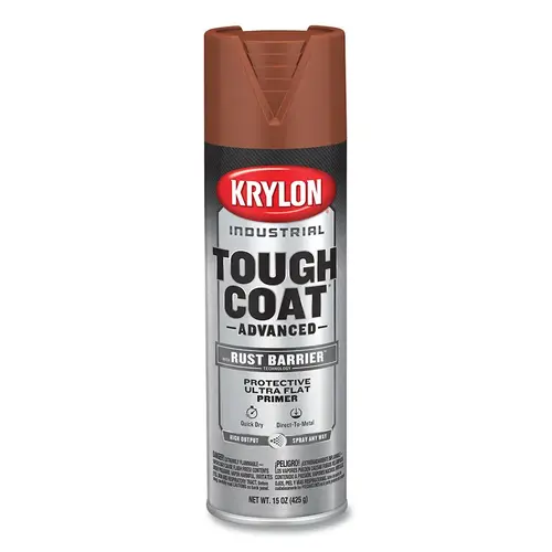 Tough Coat Advanced with Rust Barrier Technology Spray Paint, 15 oz, Red Oxide Primer, Ultra Flat - pack of 6 Tough Coat Advanced with Rust Barrier Technology Spray Paint, 15 oz, Red Oxide Primer, Ultra Flat - pack of 6