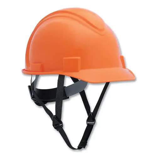 Short Brim Hard Hat, 4-point Ratchet Suspension, Non-Vented, Orange - pack of 20 Short Brim Hard Hat, 4-point Ratchet Suspension, Non-Vented, Orange - pack of 20