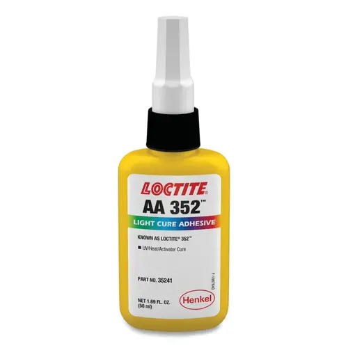Loctite  AA 352  Light Cure Adhesive, 50 ml, Bottle, Light Amber