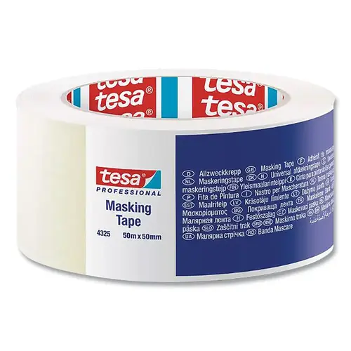 4325 Industry General Purpose Masking Tape, 50 mm W x 50 m L, Natural - pack of 36
