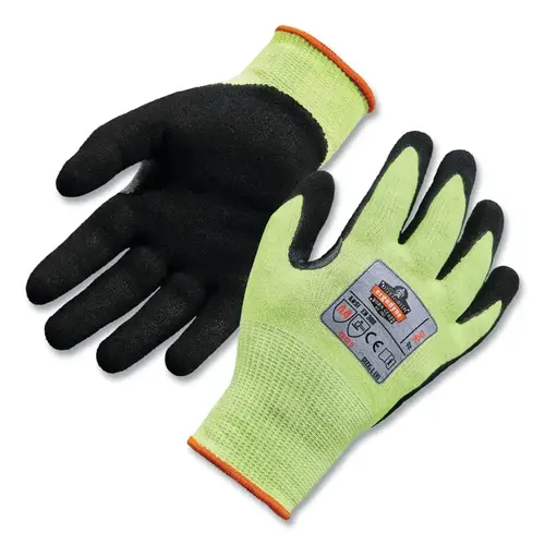 ProFlex  7041 Hi-Vis Nitrile-Coated A4 Cut-Resistant Gloves, Medium, Lime, 12 PR/DZ - 2 per pack x12 packs