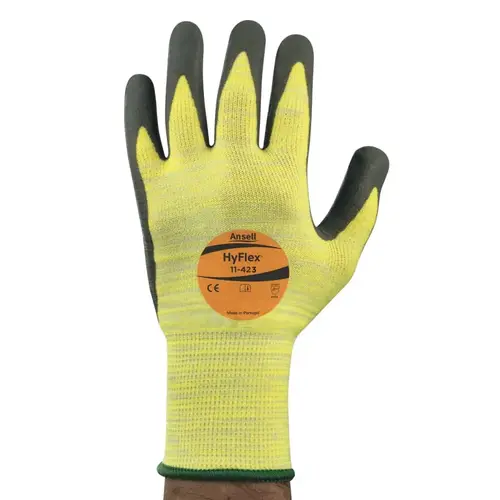 11-423 Heat Resistant Gloves with High Visibility, Size 10, Yellow/Black Pair 11-423 Heat Resistant Gloves with High Visibility, Size 10, Yellow/Black Pair