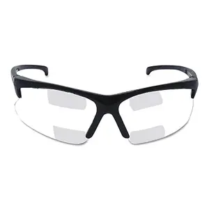 KLEENGUARD 20388 30-06 Dual Readers Prescription Safety Glasses, Clear Polycarbonate Lens, Hardcoated, Black, Nylon, +2.0