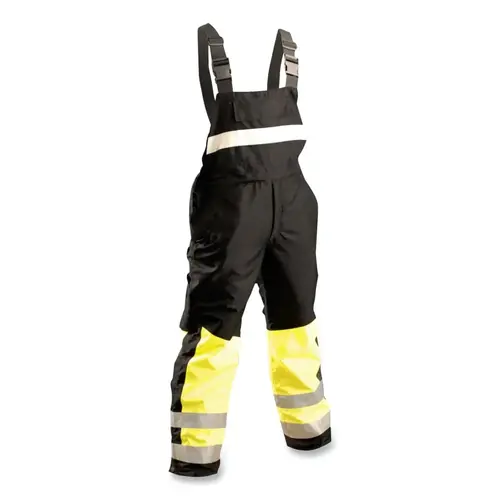 Premium Cold Weather Bib, 190 mil Thick, 300 Denier Polyester Oxford, Black/Yellow, 32 in L, 2X-Large Premium Cold Weather Bib, 190 mil Thick, 300 Denier Polyester Oxford, Black/Yellow, 32 in L, 2X-Large