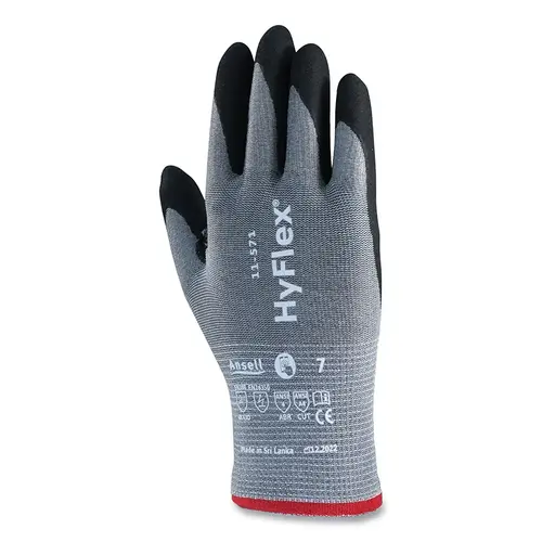 11-571 Nitrile-Coated Palm Cut-Resistant Gloves, Size 6, Black/Gray - 2 per pack x12 packs
