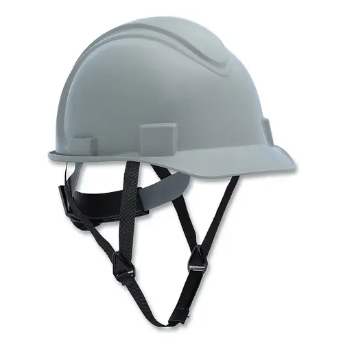 Short Brim Hard Hat, 4-point Ratchet Suspension, Non-Vented, Gray - pack of 20 Short Brim Hard Hat, 4-point Ratchet Suspension, Non-Vented, Gray - pack of 20
