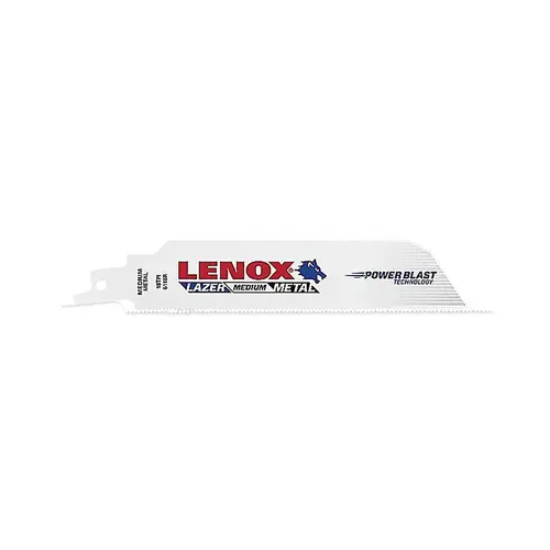 LAZER Bi-Metal Reciprocating Saw Blade, 12 in L x 1 in W x 0.042 in Thick, 10 TPI, 25 EA/PK - pack of 25 LAZER Bi-Metal Reciprocating Saw Blade, 12 in L x 1 in W x 0.042 in Thick, 10 TPI, 25 EA/PK - pack of 25