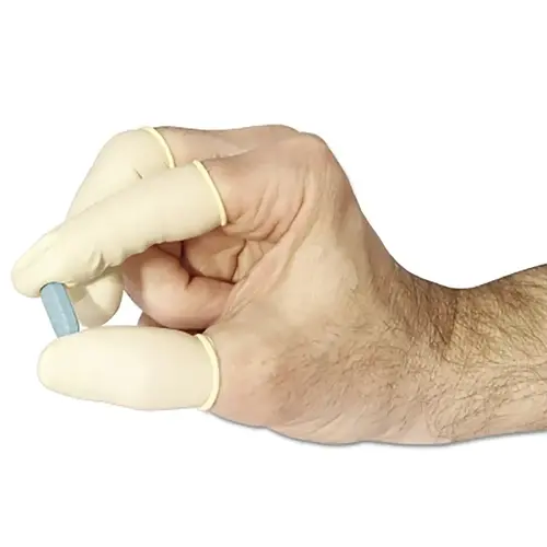 Nitrile Anti-Static Finger Cots, 115LNR, Rolled, Small, White - pack of 150 Nitrile Anti-Static Finger Cots, 115LNR, Rolled, Small, White - pack of 150