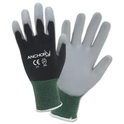 PU Palm Coated Gloves, X-Small, Black/Gray - 2 per pack x12 packs PU Palm Coated Gloves, X-Small, Black/Gray - 2 per pack x12 packs