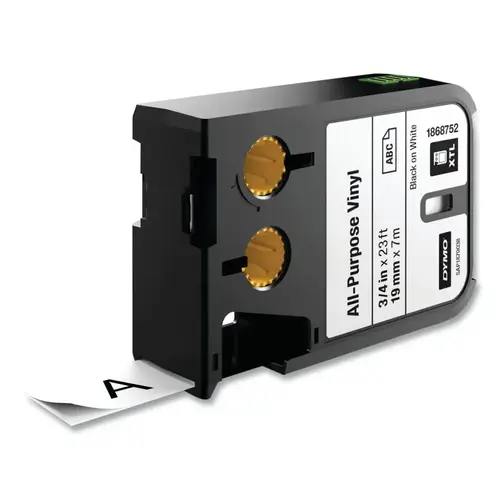 XTL Label, 3/4 in W x 23 ft L, Black on White - pack of 6 XTL Label, 3/4 in W x 23 ft L, Black on White - pack of 6