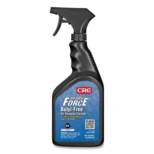 HydroForce Butyl-Free All Purpose Cleaner, 32 oz Trigger Spray Bottle, Surfactant Odor Clear Blue-Green - pack of 12 HydroForce Butyl-Free All Purpose Cleaner, 32 oz Trigger Spray Bottle, Surfactant Odor Clear Blue-Green - pack of 12