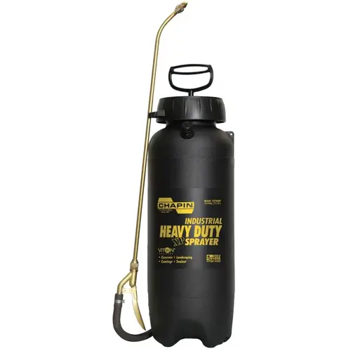 3-Gallon Poly Heavy-Duty Sprayer, 18 in Extension, 36 in Hose Black/Brass 3-Gallon Poly Heavy-Duty Sprayer, 18 in Extension, 36 in Hose Black/Brass