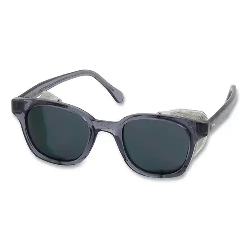 Traditional Spectacles, Gray Lens, Smoke Frame, Polycarbonate, Wire Mesh Sideshields - 2 per pack x144 packs Traditional Spectacles, Gray Lens, Smoke Frame, Polycarbonate, Wire Mesh Sideshields - 2 per pack x144 packs