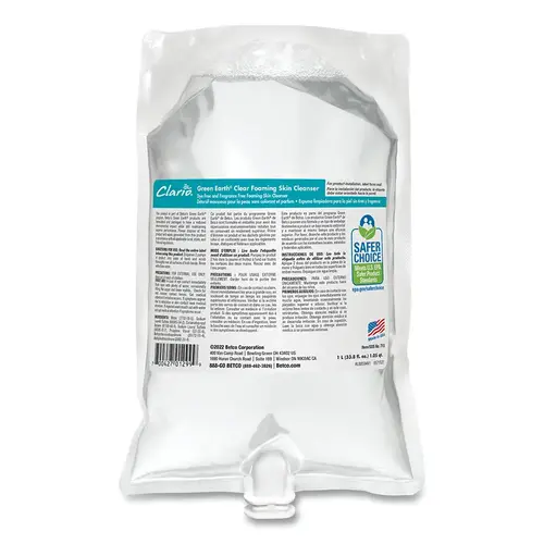 Green Earth Clear Foaming Skin Cleanser, 1000 mL, Bag - pack of 6 Green Earth Clear Foaming Skin Cleanser, 1000 mL, Bag - pack of 6