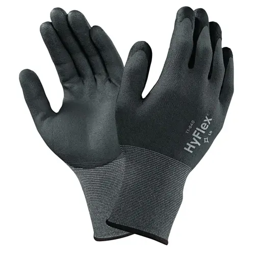 11-840 Nitrile Foam Palm Coated Gloves, Size 10, Black - 2 per pack x12 packs