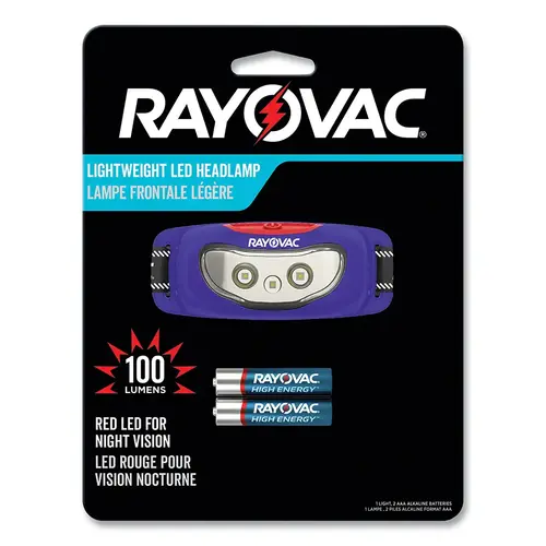 Universal Plus LED Headlamp, 2 Batteries, AAA, 100 lm, Blue - pack of 4