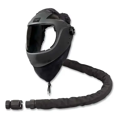 EZ Air Flex Grinding Air Shield SAR, Head Top w/HP Personal Air Cooler and Flexible/Covered Hose Black; Gray