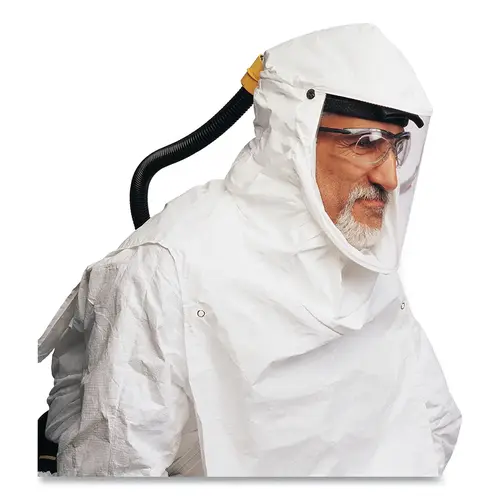 Primair 100 Series PAPR Accessories and Replacement Part, Bibbed Hood Assembly, Tychem, Universal, White Primair 100 Series PAPR Accessories and Replacement Part, Bibbed Hood Assembly, Tychem, Universal, White