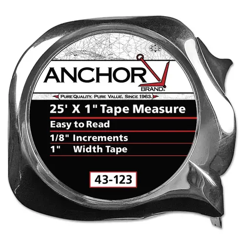 Easy to Read Tape Measure, 1 in x 25 ft, Orange Easy to Read Tape Measure, 1 in x 25 ft, Orange