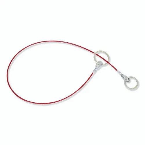 Cable Anchor Sling, 1/4 in PVC Coated Galvanized Cable, 2 ft