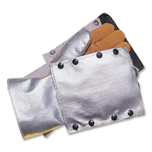 Wool Welding Glove, Aluminized Rayon, Cowhide, Wool Lining, Silver, Left Glove Only Wool Welding Glove, Aluminized Rayon, Cowhide, Wool Lining, Silver, Left Glove Only