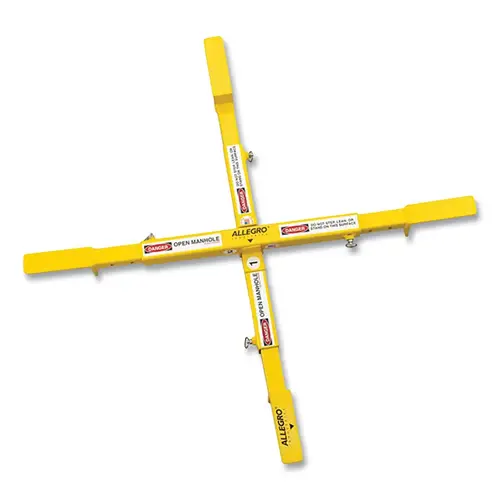 Adjustable Manhole Safety Cross, Small, Fits 18 in, 21 in, 24 in Manhole Openings