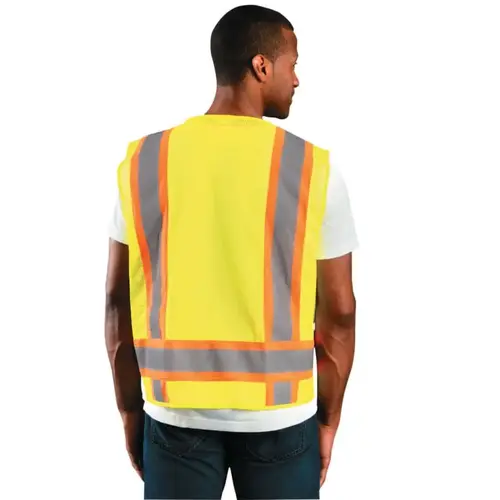 Class 2 Surveyor Style Mesh Vests, 5X-Large, Yellow Class 2 Surveyor Style Mesh Vests, 5X-Large, Yellow