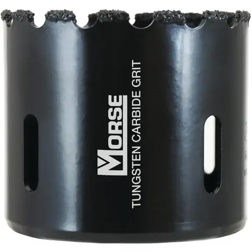 Tungsten Carbide Grit Hole Saw, 3-5/8 in Cutting dia, 1-1/2 in Cutting Depth, Arbor Required (Sold Separately)