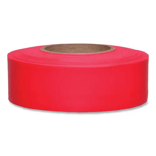 Taffeta Flagging Tape, 1-3/16 in x 150 ft, Flourescent Red - pack of 12 Taffeta Flagging Tape, 1-3/16 in x 150 ft, Flourescent Red - pack of 12