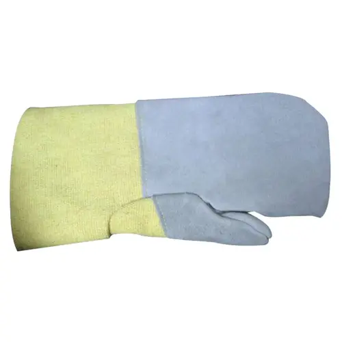 High Heat Wool-Lined Kevlar Mittens, Yellow/Gray, Large Pair High Heat Wool-Lined Kevlar Mittens, Yellow/Gray, Large Pair