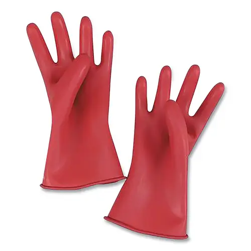 Linemen's 500V Electrical Gloves, Size 10, Red Pair