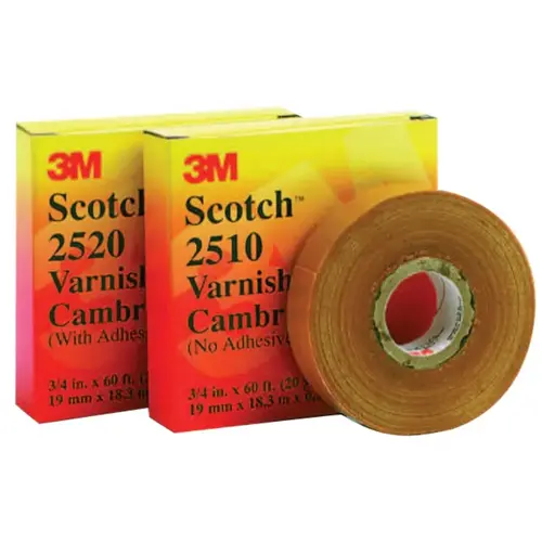 Varnished Cambric Tape 2510, 2 in x 36 yd, Yellow Varnished Cambric Tape 2510, 2 in x 36 yd, Yellow