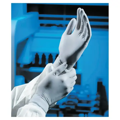 STERLING Nitrile Exam Gloves, Beaded Cuff, Small, Grey - pack of 10 STERLING Nitrile Exam Gloves, Beaded Cuff, Small, Grey - pack of 10