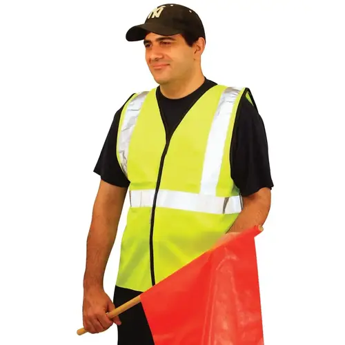 Class 2 Solid Vests, Large, Hi-Viz Yellow Class 2 Solid Vests, Large, Hi-Viz Yellow