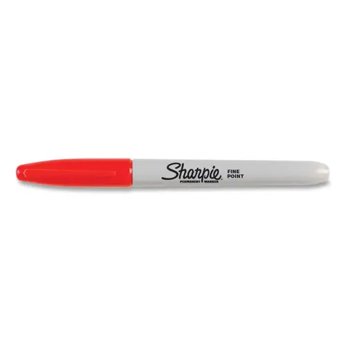 Fine Tip Permanent Marker, Red, Bullet - pack of 144