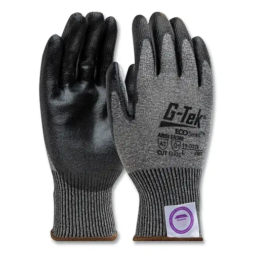 ECO Series , D326, Dyneema  Phoenix Blended, Polyurethane Coated, X-Small, Gray - 2 per pack x12 packs