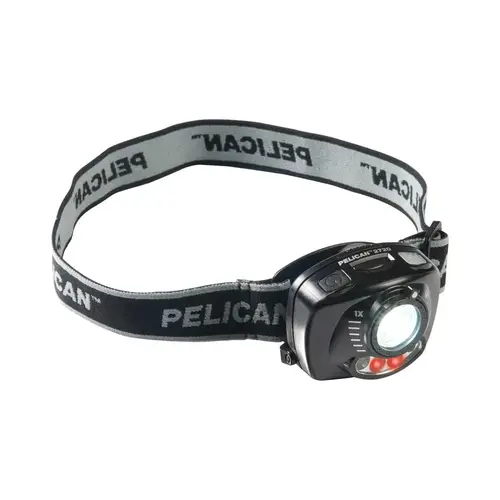 Headlamps, 3 Batteries, AAA, 12 lm (Low), 200 lm (High), Black - pack of 6