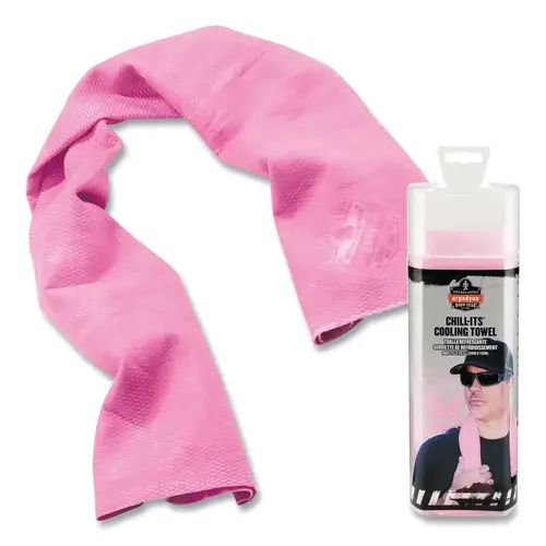 Chill-Its 6602 Evaporative Cooling Towel, 13 in W X 29-1/2 in L, Pink - pack of 6 Chill-Its 6602 Evaporative Cooling Towel, 13 in W X 29-1/2 in L, Pink - pack of 6