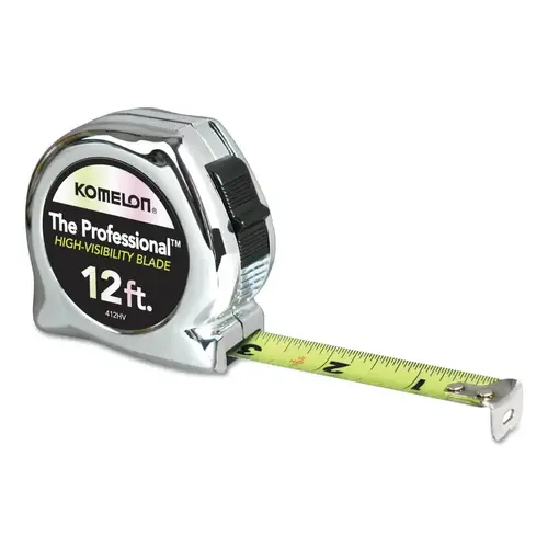 High Viz Professional Tape Measures, 5/8 in x 12 ft Neon Yellow - pack of 4 High Viz Professional Tape Measures, 5/8 in x 12 ft Neon Yellow - pack of 4