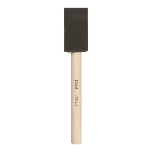 Foam Brushes, 1 in W, Foam, Wood handle - pack of 48