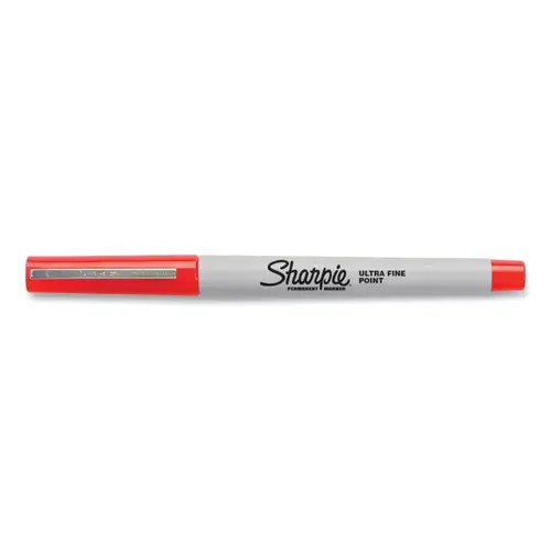 Ultra Fine Tip Permanent Marker, Red, Narrow - pack of 12